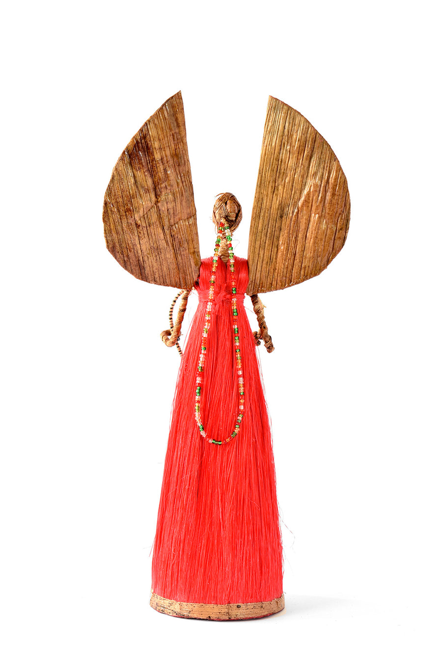 Red Sisal Angel of Love Holiday Sculptures