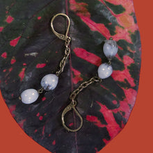 Load image into Gallery viewer, Organic Gray Job&#39;s Tears Long Dangle Seed Earrings
