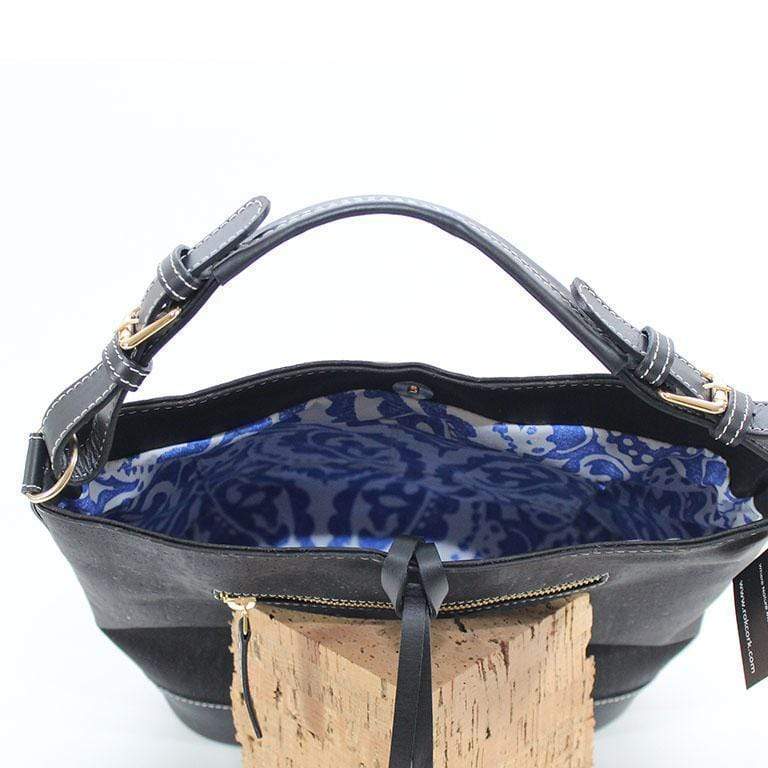 Julia Cork Shoulder Purse in Navy