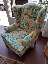 Load image into Gallery viewer, &quot;Marty&quot; Victorian Claw and Ball Feet Wingback Chair
