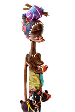 Load image into Gallery viewer, Mozambican Sandalwood Mama and Baby Sculpture
