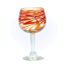 Load image into Gallery viewer, Hand-Blown Threaded Wine Glass Sets

