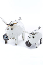 Load image into Gallery viewer, White Recycled Metal Pig Sculptures
