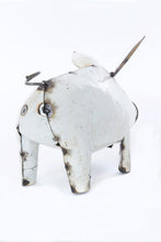 Load image into Gallery viewer, White Recycled Metal Pig Sculptures
