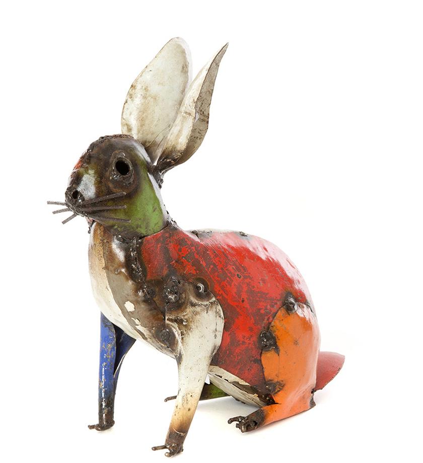 Colorful Rabbit Sculpture