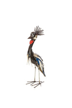 Load image into Gallery viewer, Recycled Metal Crowned Crane Sculptures
