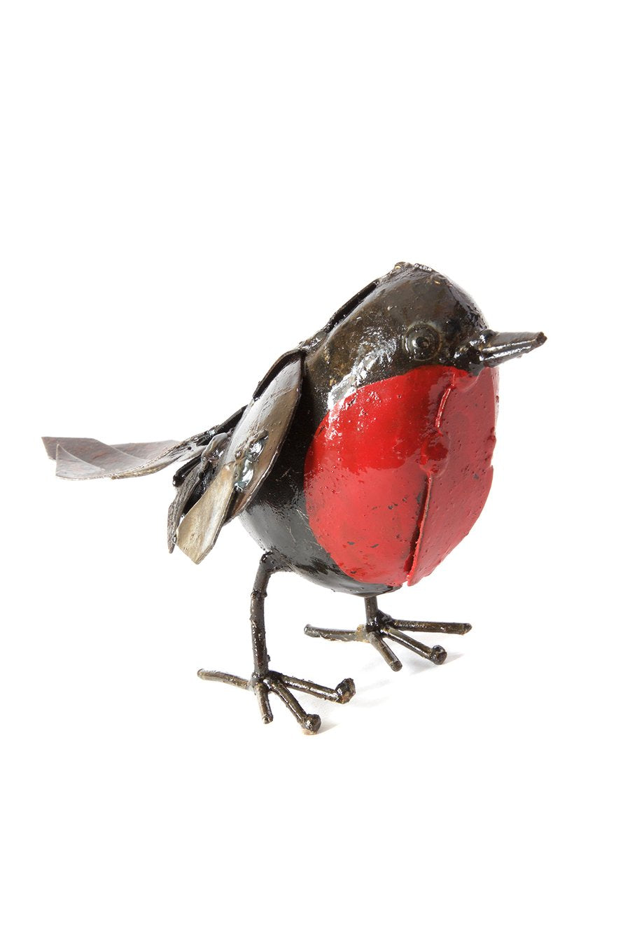 Colorful Recycled Metal Robin Sculptures