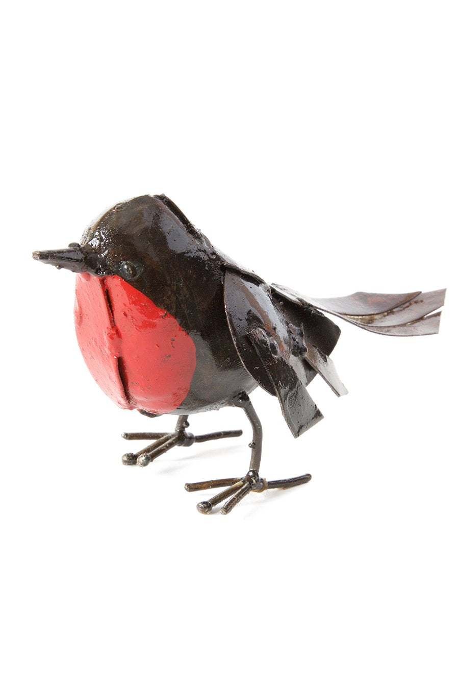 Colorful Recycled Metal Robin Sculptures